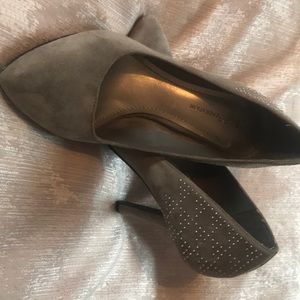 BCBG grey heels. With just a touch of sparkle